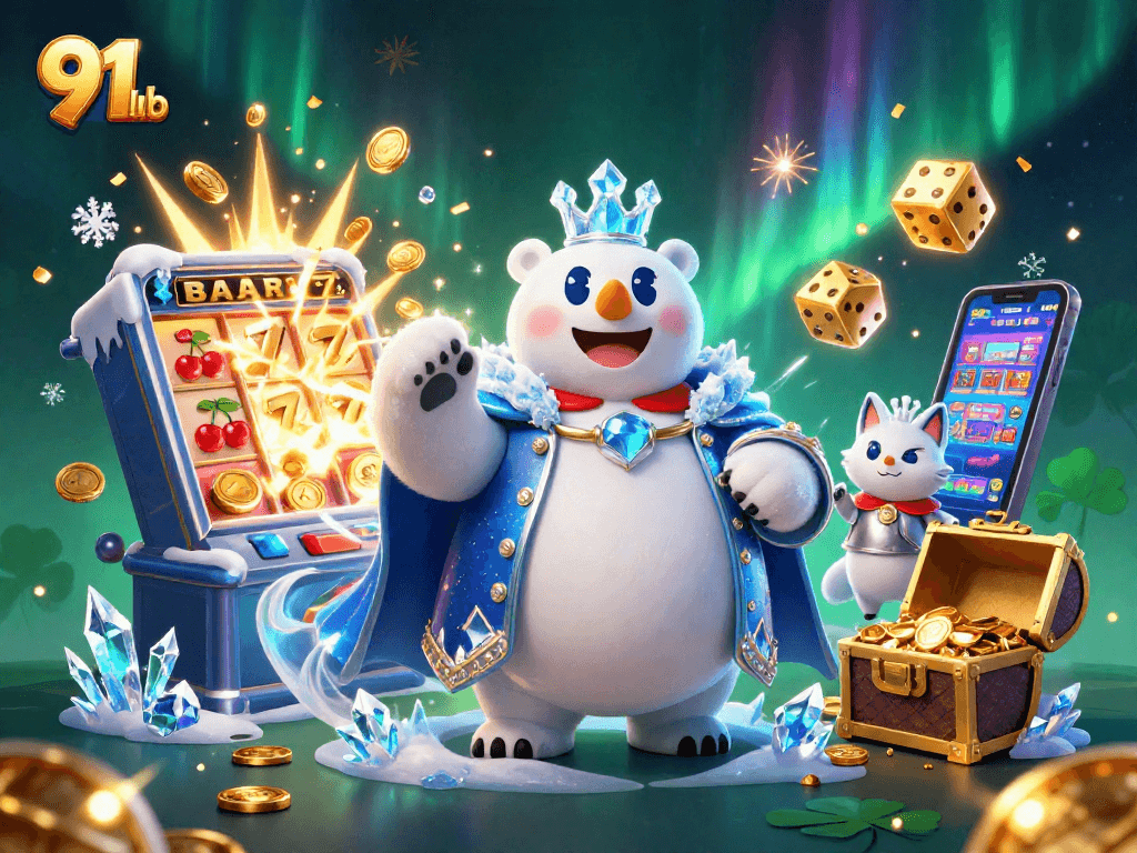 Win big with 91 club's thrilling casino scene featuring colorful slot machines and energetic games.