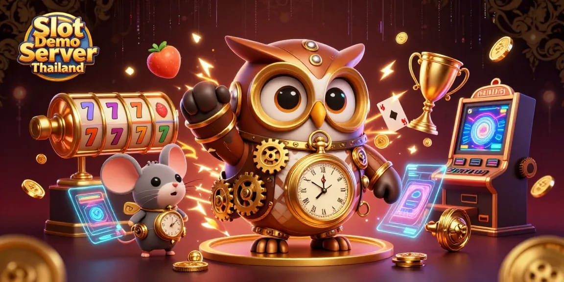 Engage in thrilling gaming with Slot Demo Server Thailand's cartoonish 3D casino world.