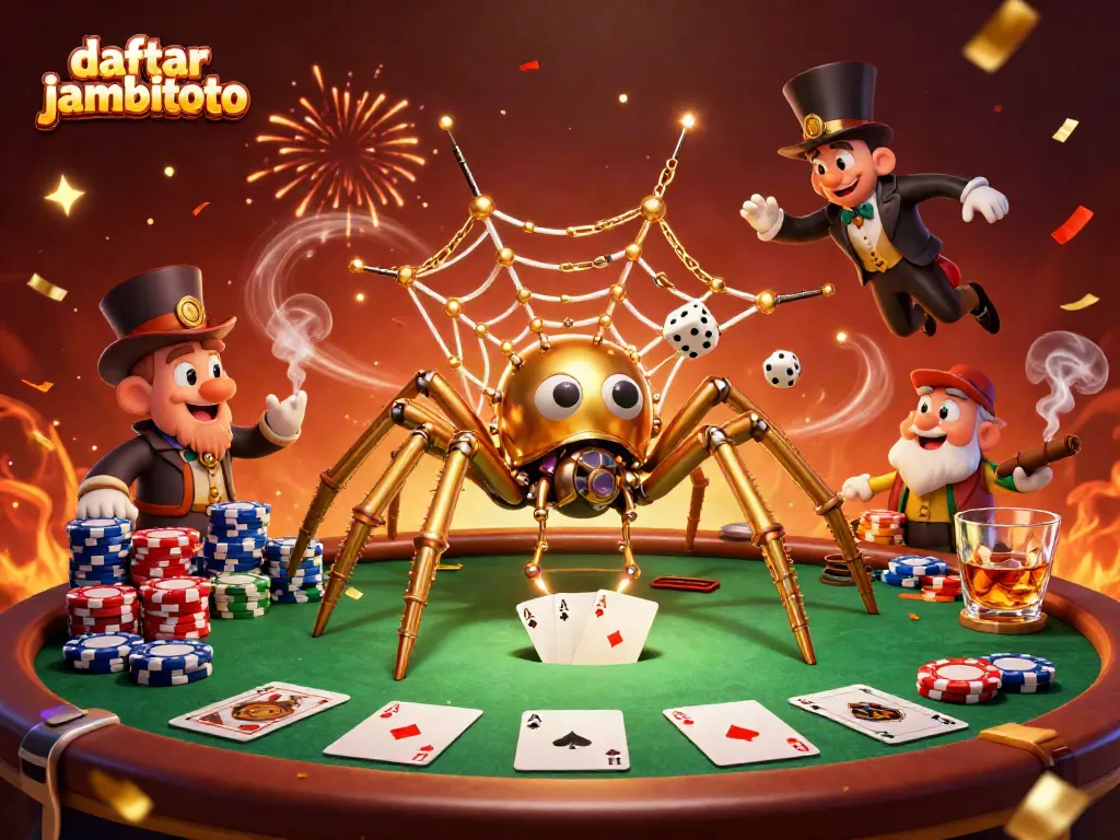 Experience the vibrant thrills of daftar jambitoto featuring a steampunk-themed casino illustration.