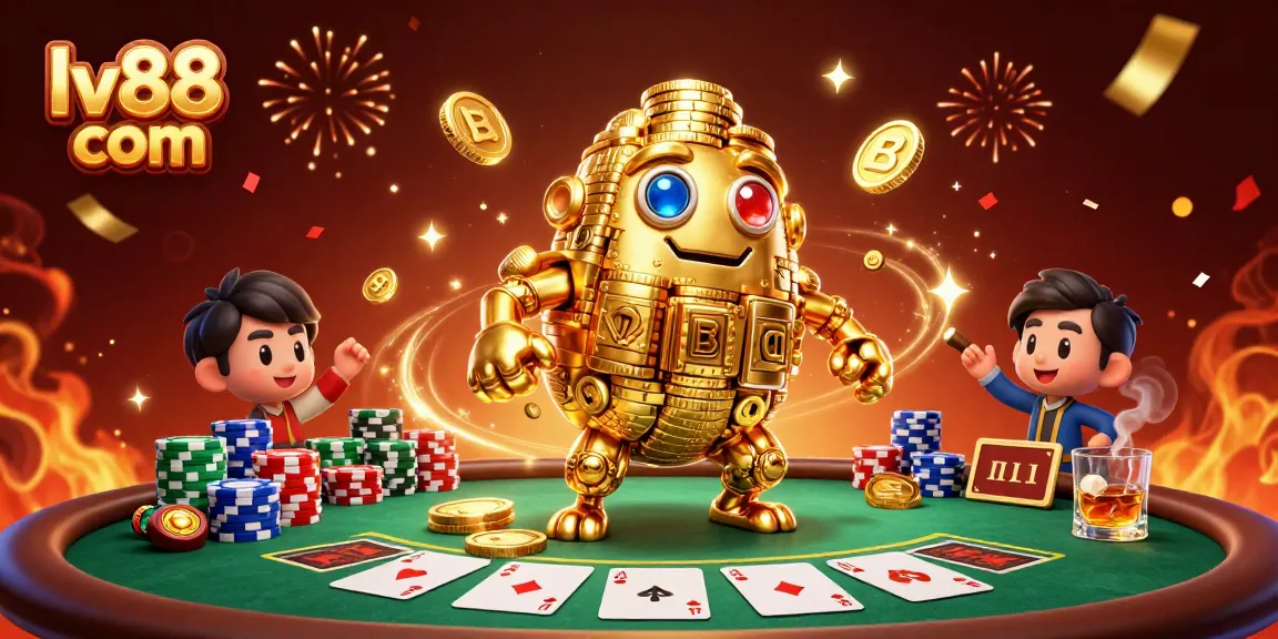 Win big with lv88 com in this dynamic casino scene, showcasing colorful poker elements