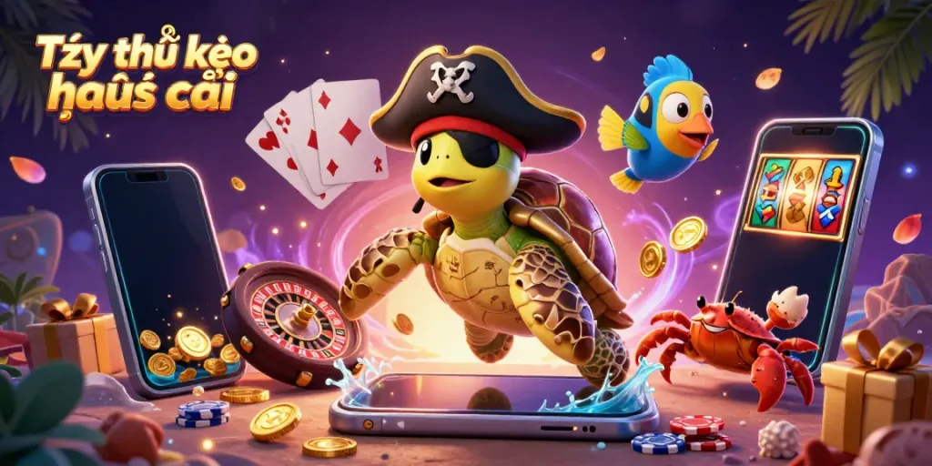 Experience the thrill of Tỷ lệ kèo nhà cái through an immersive 3D pirate-themed casino scene.