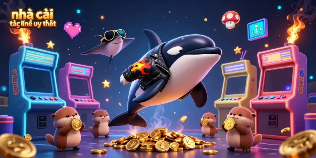 Engage in thrilling action at nhà cái trực tuyến uy tín with vibrant characters and casino elements.