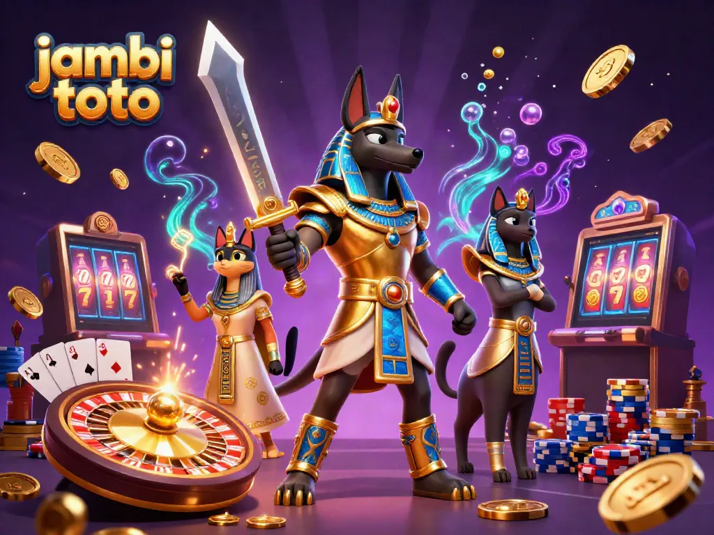 Experience thrilling gameplay with jambi toto featuring ancient deities and vibrant casino elements.
