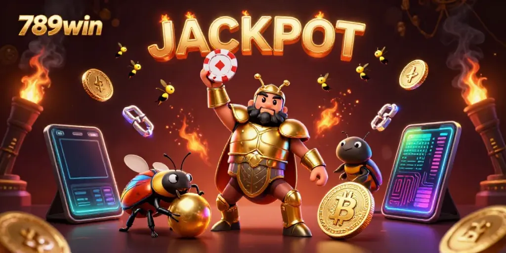 Experience the thrill of winning at 789win with dynamic characters in a vibrant casino scene.