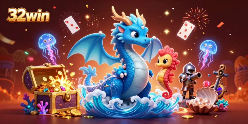 Discover the vibrant 32win underwater scene filled with treasures, gaming elements, and excitement.