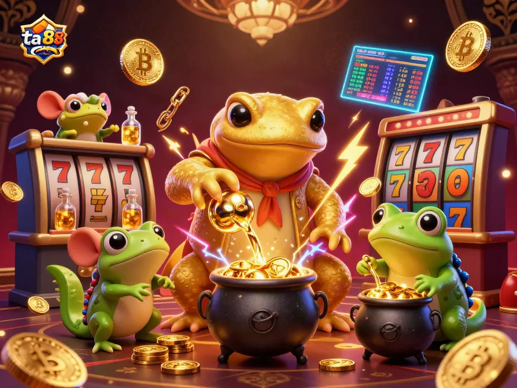 Experience thrilling gaming adventures at ta88 with vibrant casino elements and dynamic characters.