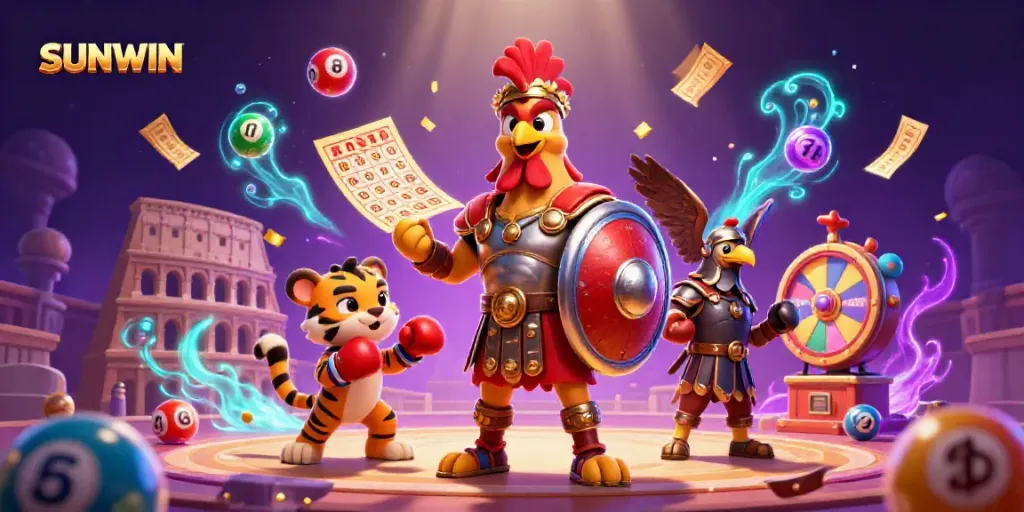 Engage in thrilling casino action with SUNWIN, featuring dynamic characters and vibrant game elements.