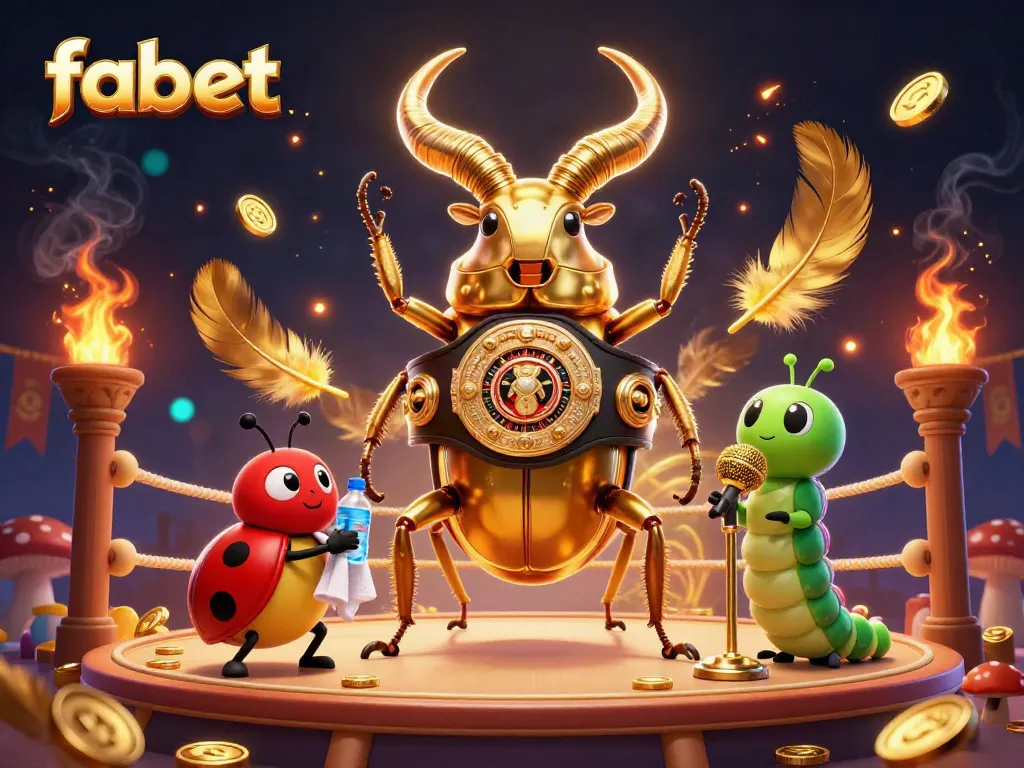 Experience fabet's exhilarating betting atmosphere with vibrant characters and gold coins in motion.
