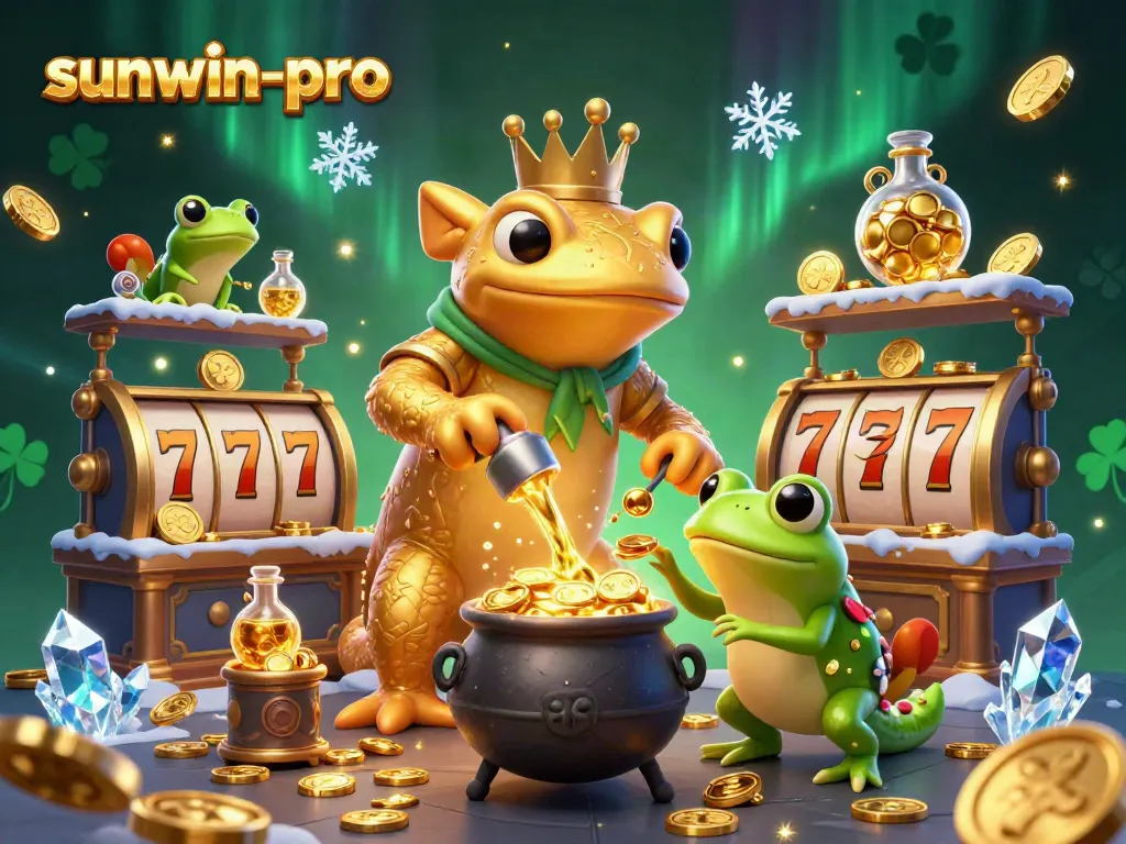Experience the magic of sunwin-pro as our golden salamander alchemist creates wealth in a dazzling casino scene.