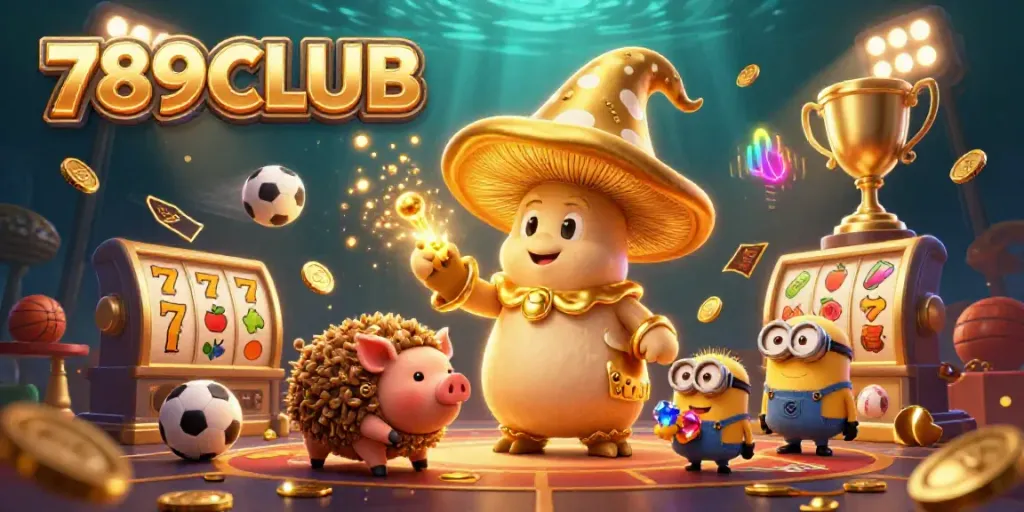 Engage with exciting 789CLUB adventures as golden treasures and magical elements fill the casino scene.
