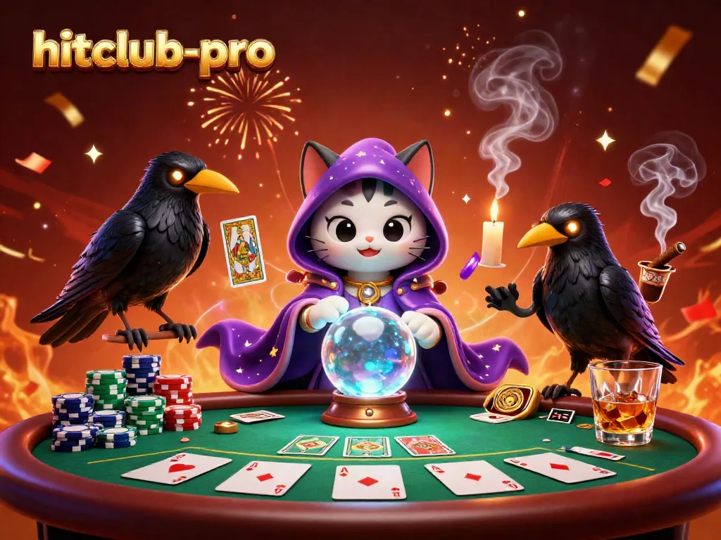 Engage in gaming excitement with hitclub-pro's vibrant casino-themed 3D illustration featuring dynamic characters.