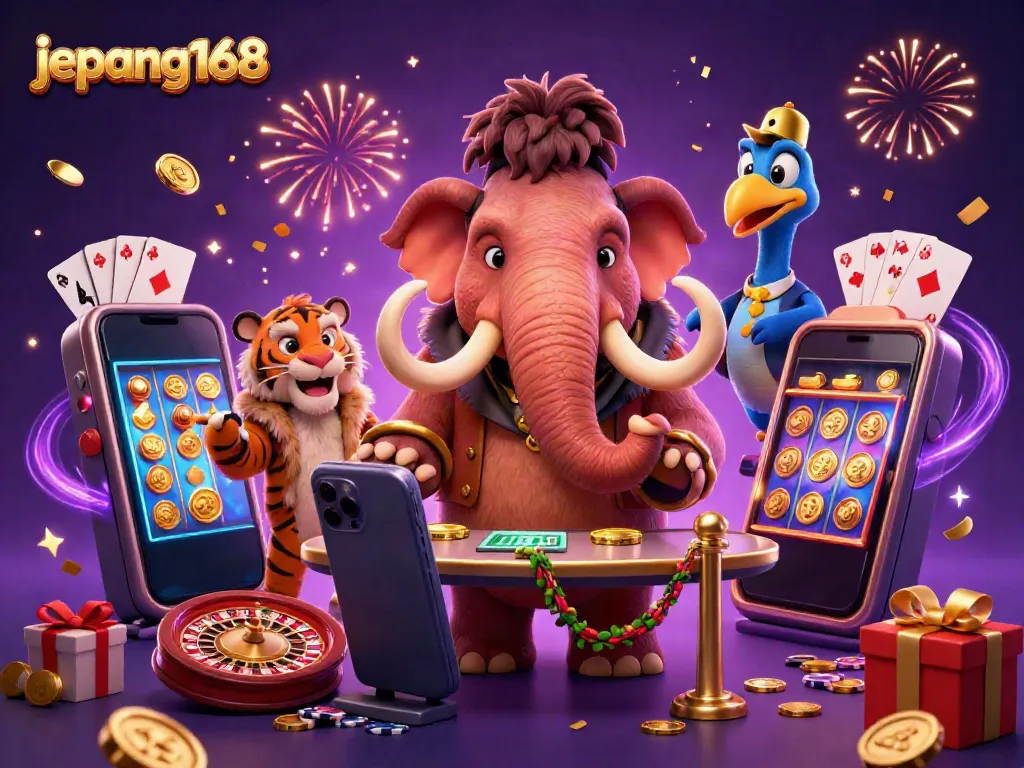 Experience jepang168 excitement with vibrant 3D casino characters and gaming elements all around.